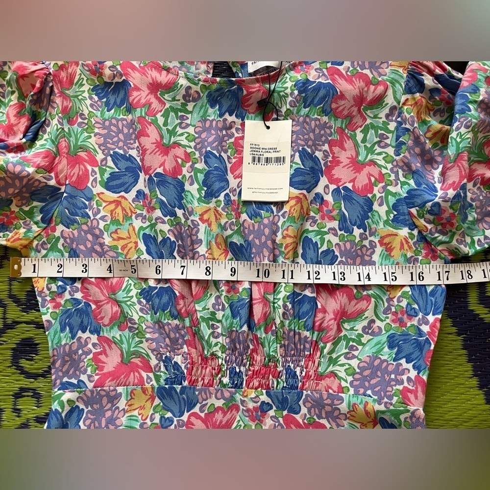 FAITHFULL THE BRAND Sidonie Mini Dress in Jemima Floral Size Small NWT - Picture 9 of 10
